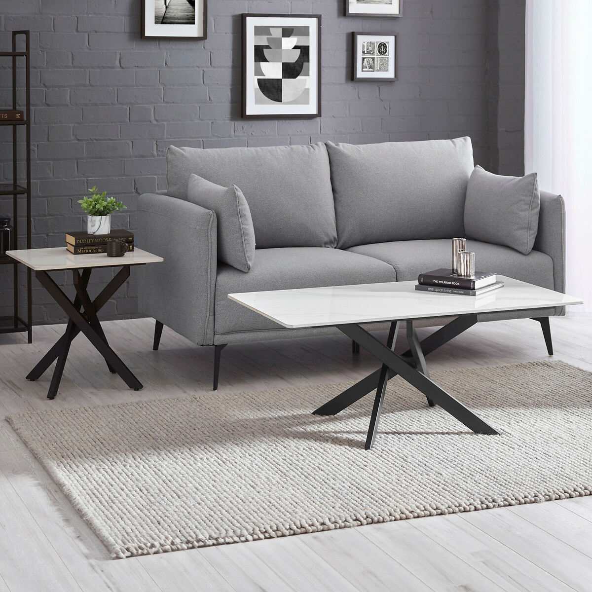 Brennan Marble Side Table white marble, SO'HOME