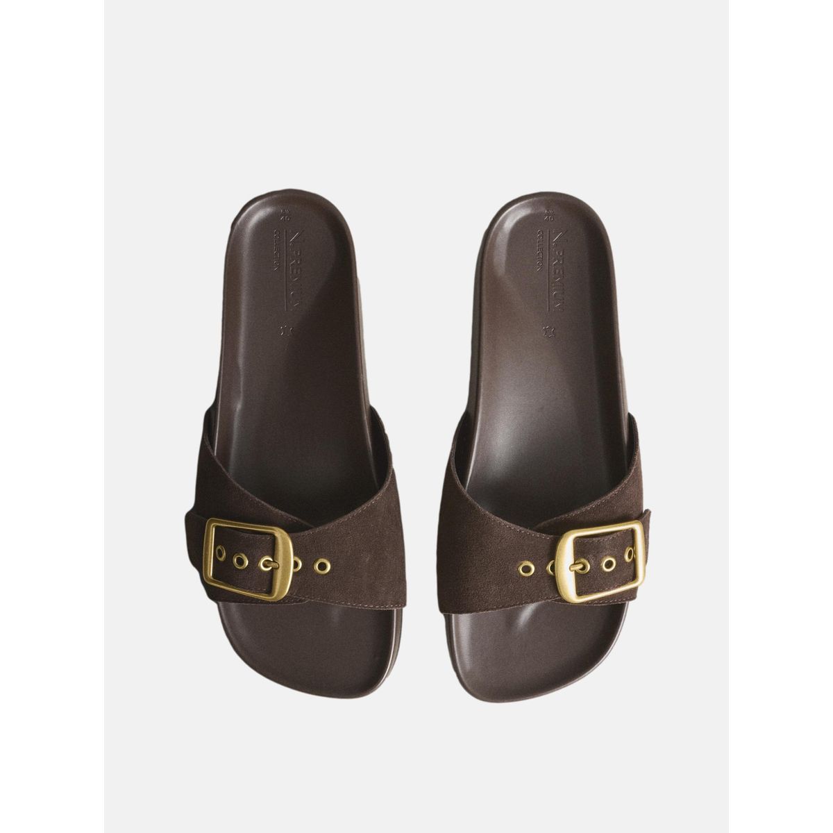 Sandales à assise moulée et bride n. premium daim brun chocolat, NEXT