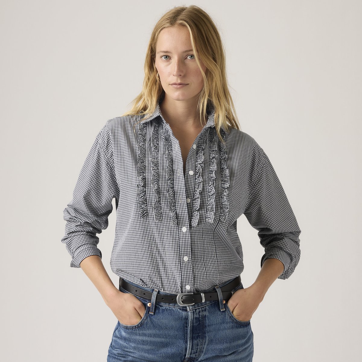Chemise Novelty Harlie bleu - ceicil micro check peacoat, LEVI'S