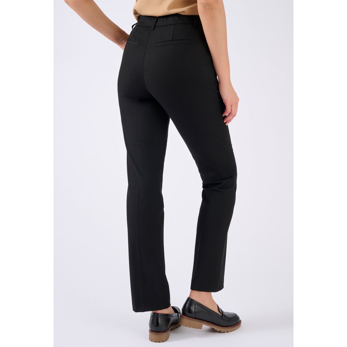 Pantalon cigarette mélange laine noir, DAMART