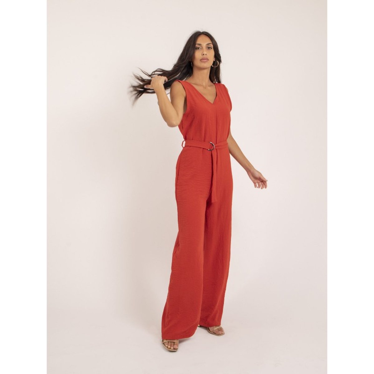 Combi Pantalon Et Ceinture Elea corail, DONA LISA