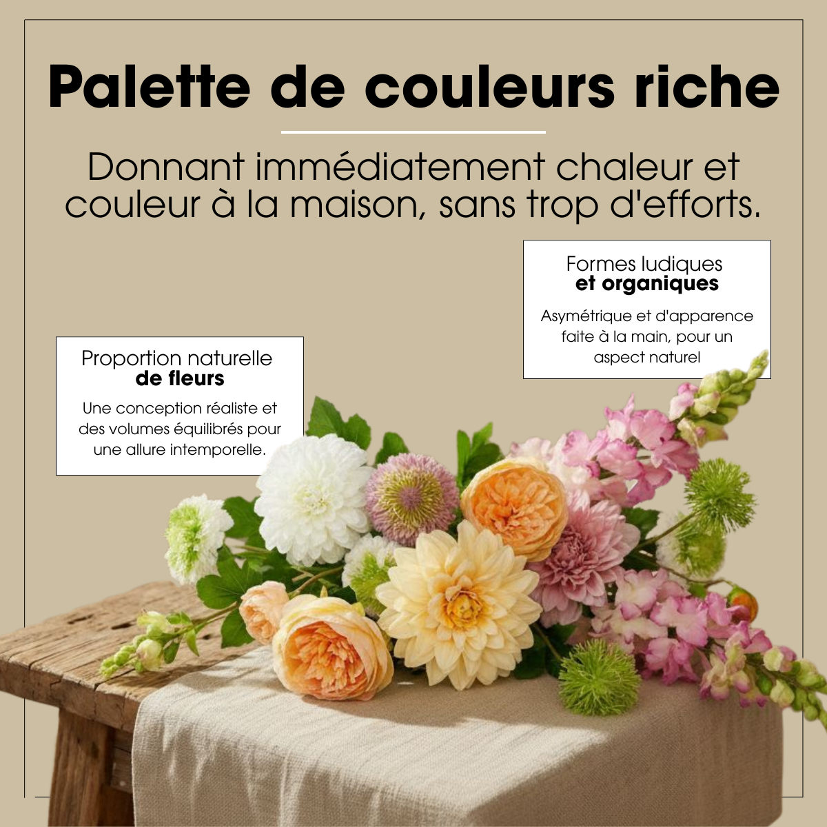 Fleur artificielle JEAN vert, MICA DECORATIONS