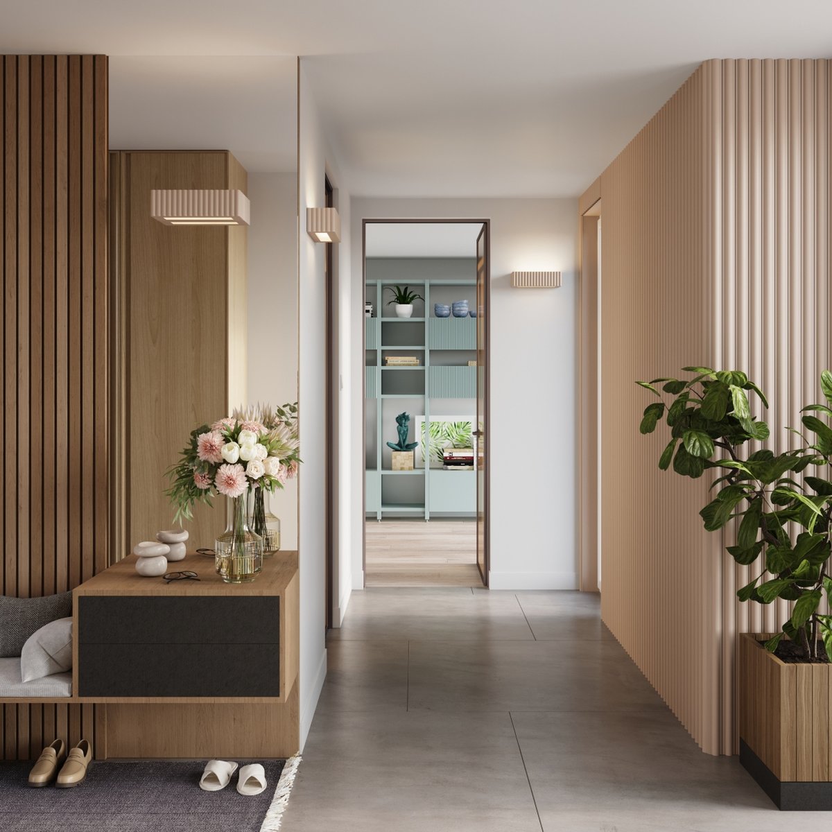 Applique murale Céramique Taupe E27 1 Rigata taupe, EDEN