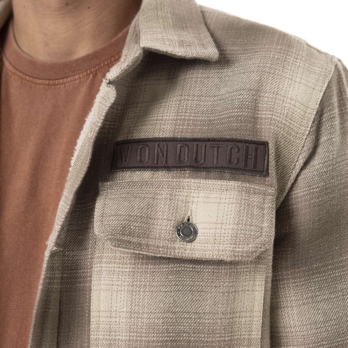 Veste coton HEAVEN beige/marron, VON DUTCH