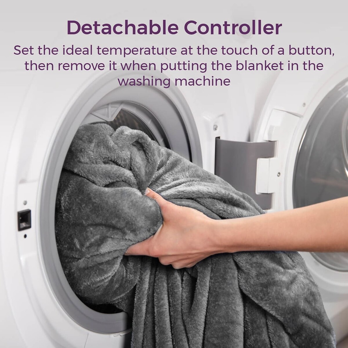 Heated Wearable Blanket - Grey grey, CARMEN