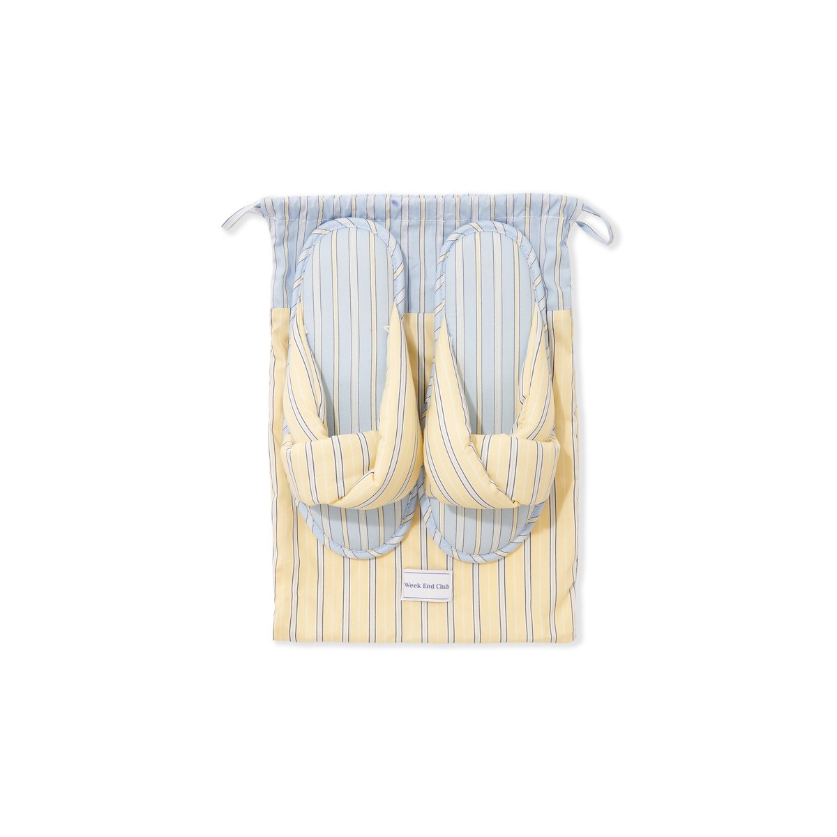 Chaussons tongs en coton BIANCA bleu ciel, ETAM