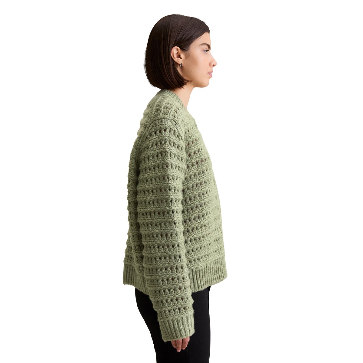 Cardigan regular en doux mélange de laine vierge gris, MARC O’POLO DENIM