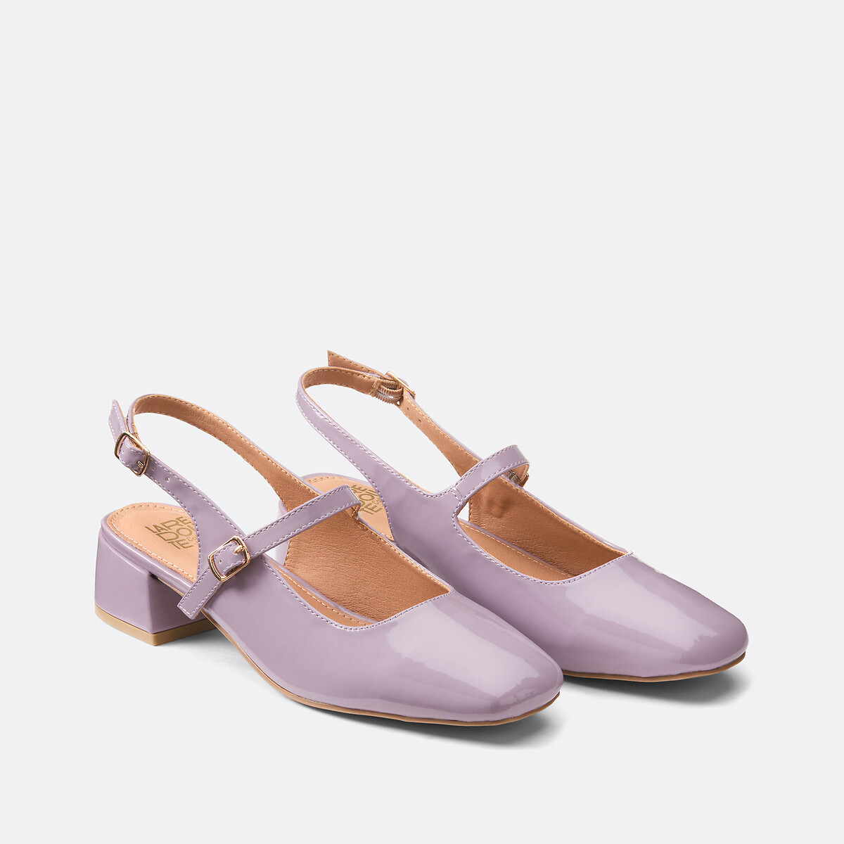 Ballerines babies vernies à petit talon parme, LA REDOUTE COLLECTIONS