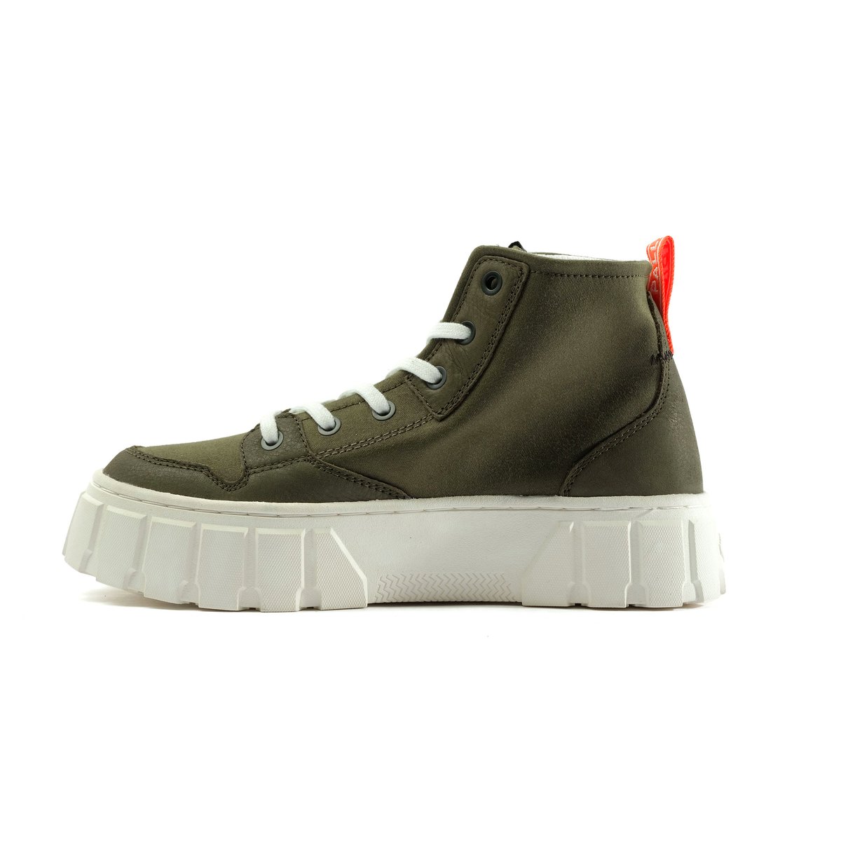 Baskets montantes Pallatower Hi olive night, PALLADIUM
