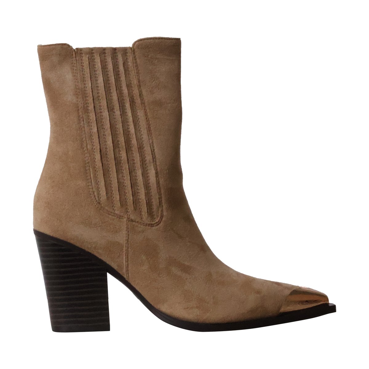Bottines à Zip khaki-beige, ENZA NUCCI
