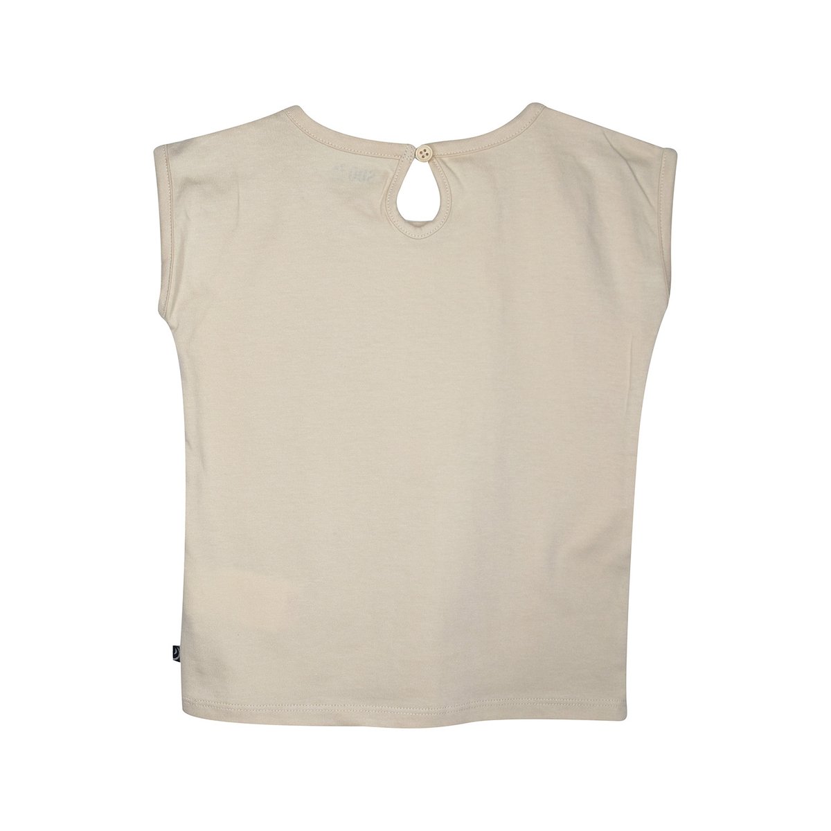 Tee shirt georgette sans manches enfant beige, SUCRE D'ORGE