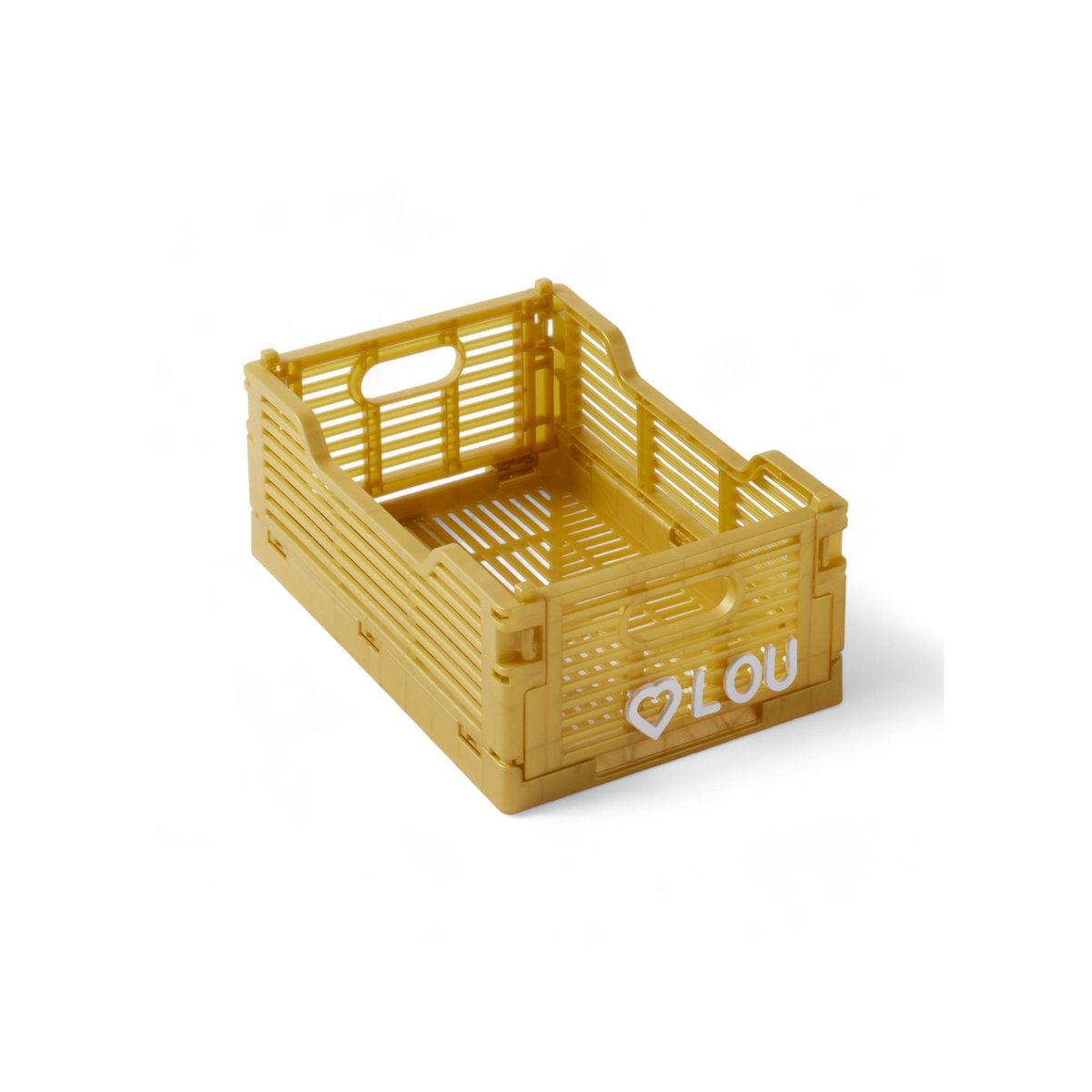 Caisse pliable en plastique LA TETE DANS LES NUAGES ocre, FACTORY