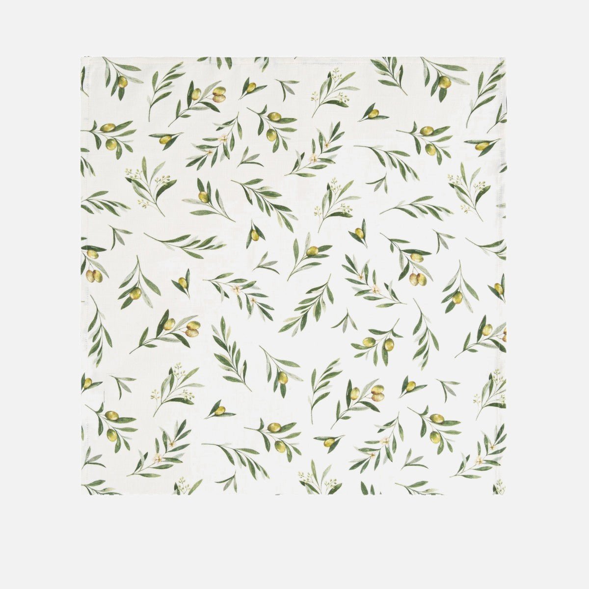 Lot de 6 serviettes de table imprimées OLIVES vert, COUCKE