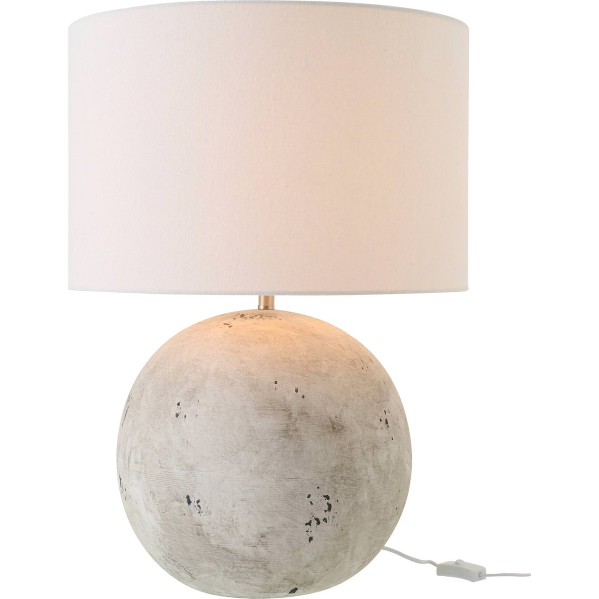 Lampe de table boule en céramique gris et blanc, RECOLLECTION