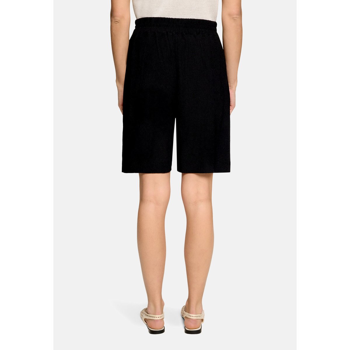 Pantalon d'été à taille élastique noir, BETTY BARCLAY