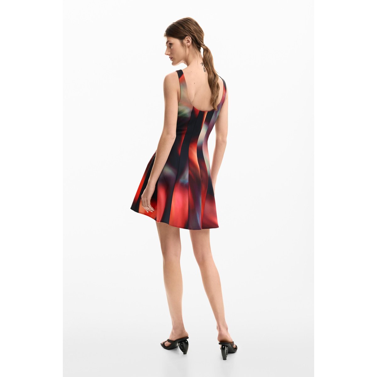 Robe courte panneaux noir, DESIGUAL