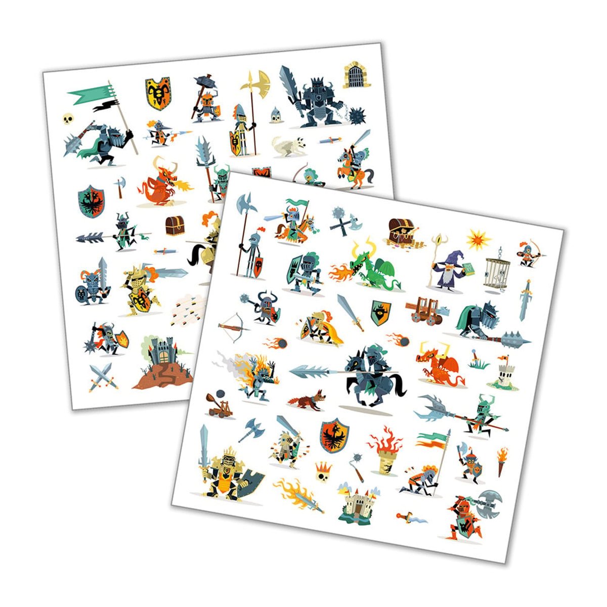 Stickers Chevaliers couleur unique, DJECO