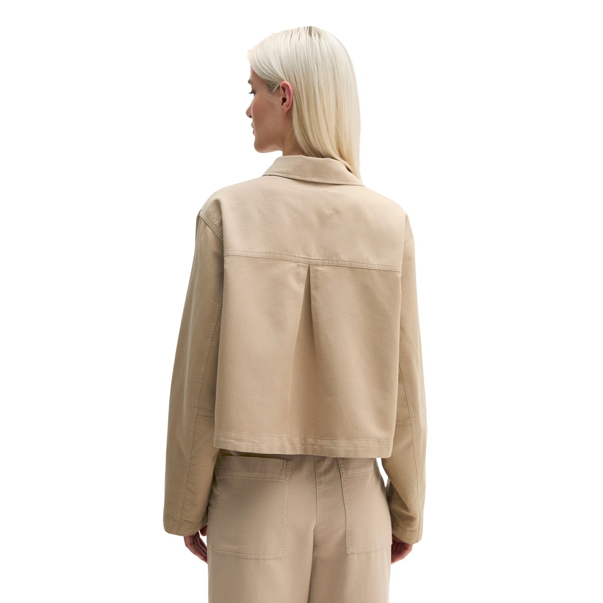 Veste d'intérieur A-Shape en mélange de coton organique, de lyocell et de lin marron, MARC O'POLO