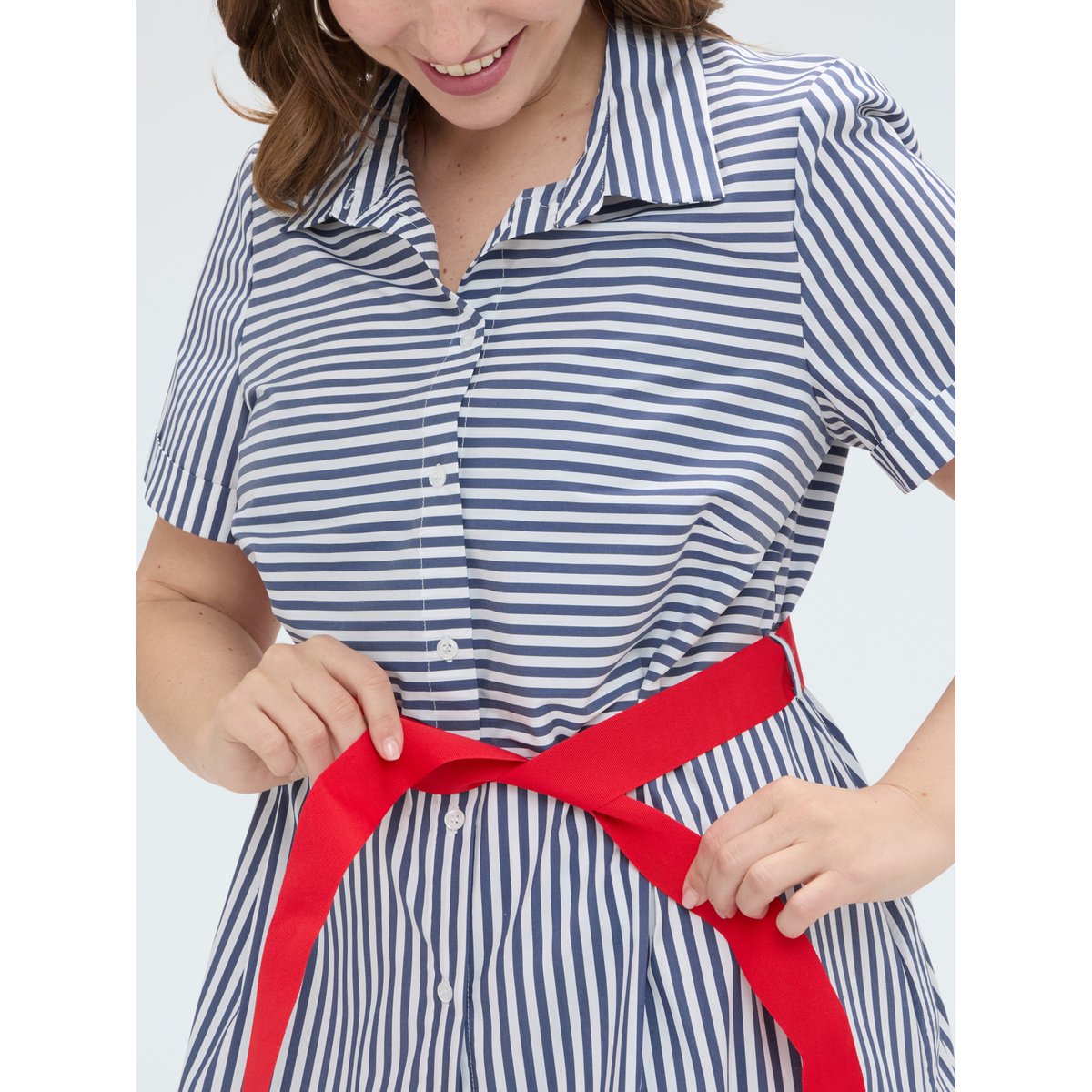 Chemise rayée bleu, FIORELLA RUBINO