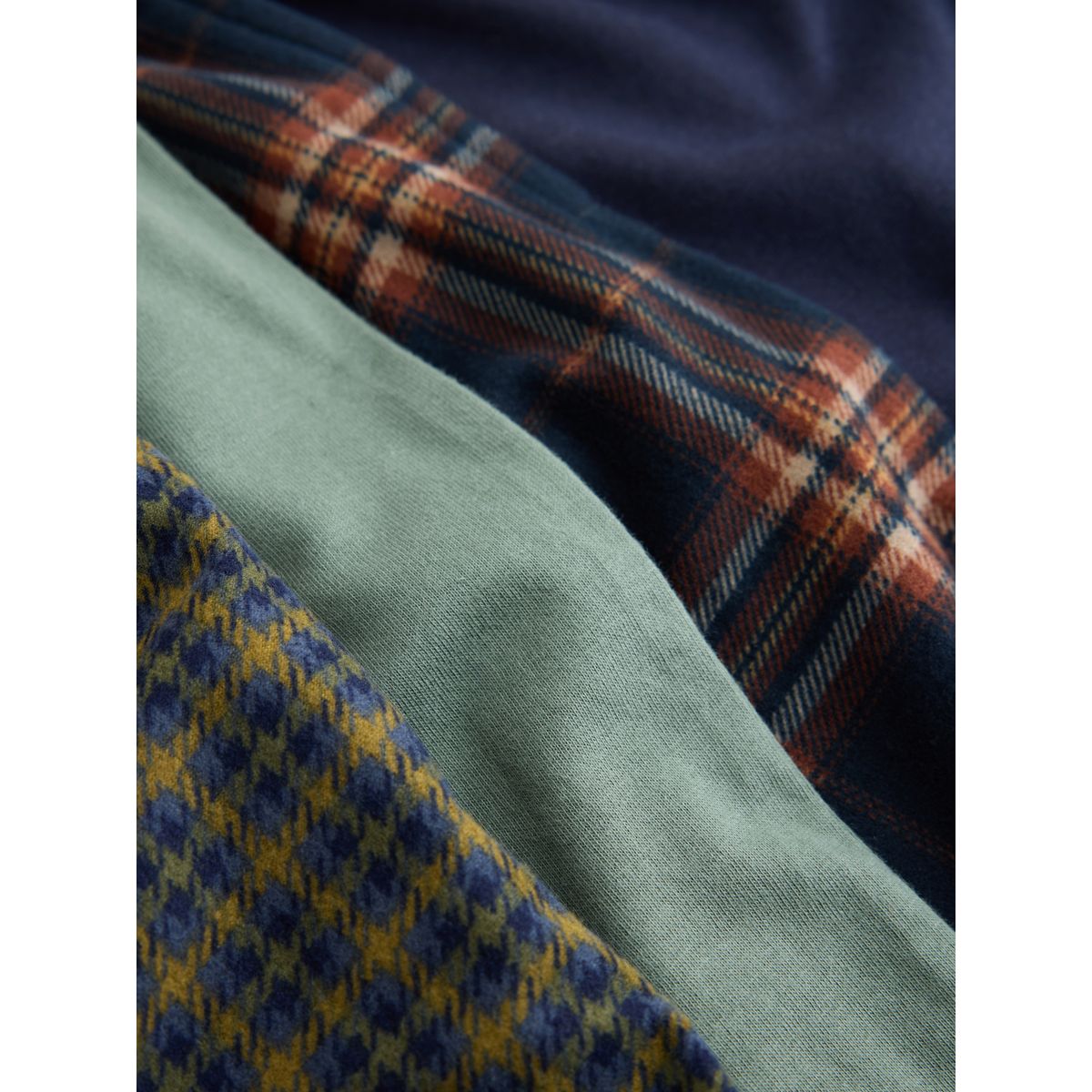Pyjama confortable en jersey, lot de 2 bleu marine/vert, NEXT