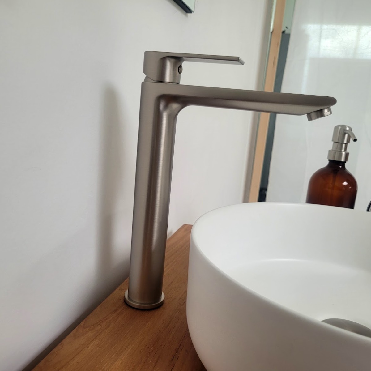 Mitigeur de lavabo argent brossé, Salto argent, OCEAN LINE
