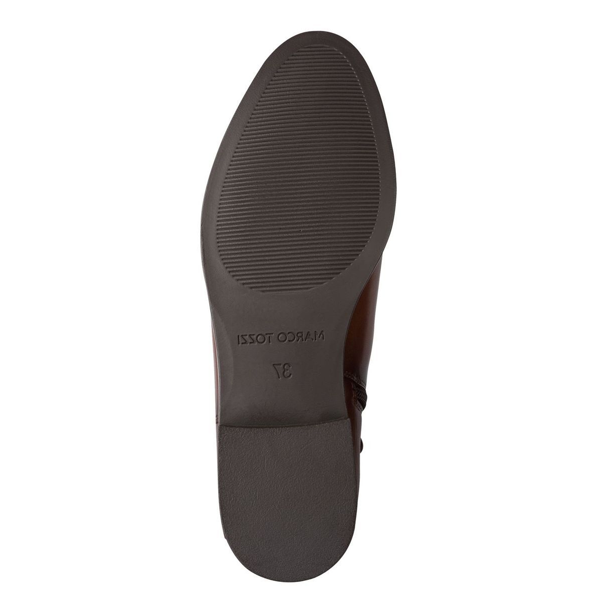 Bottes en cuir marron cognac, MARCO TOZZI