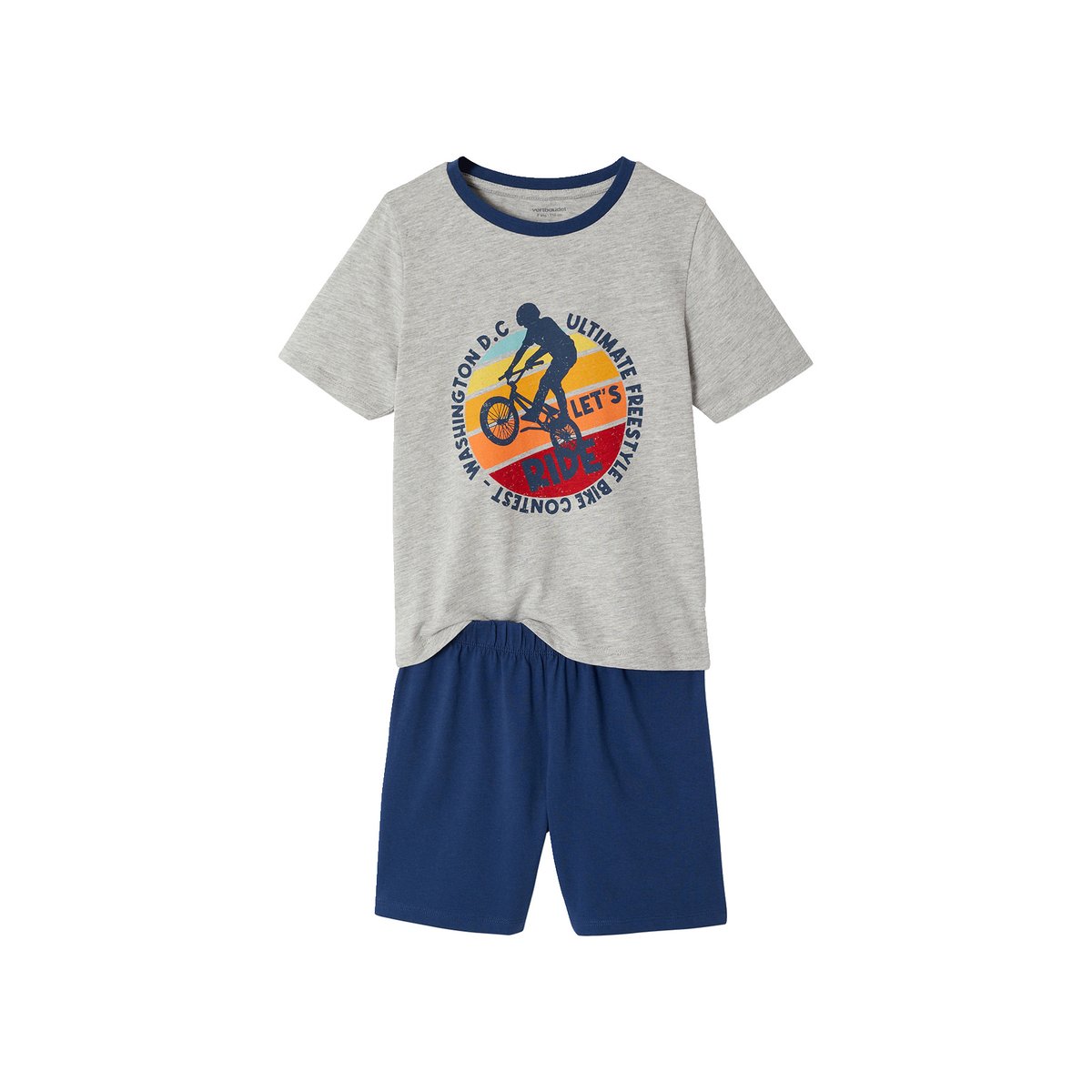 Lot 2 pyjashorts bleu océan, VERTBAUDET