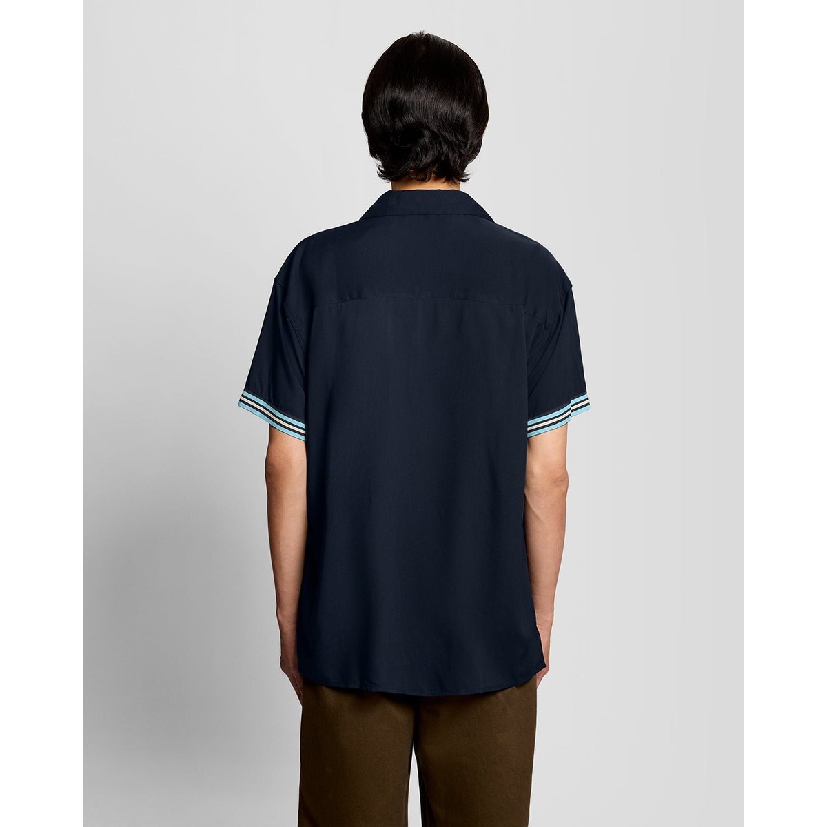 chemise à manches courtes avec logo bleu foncé marine/ craie bleu, LYLE & SCOTT