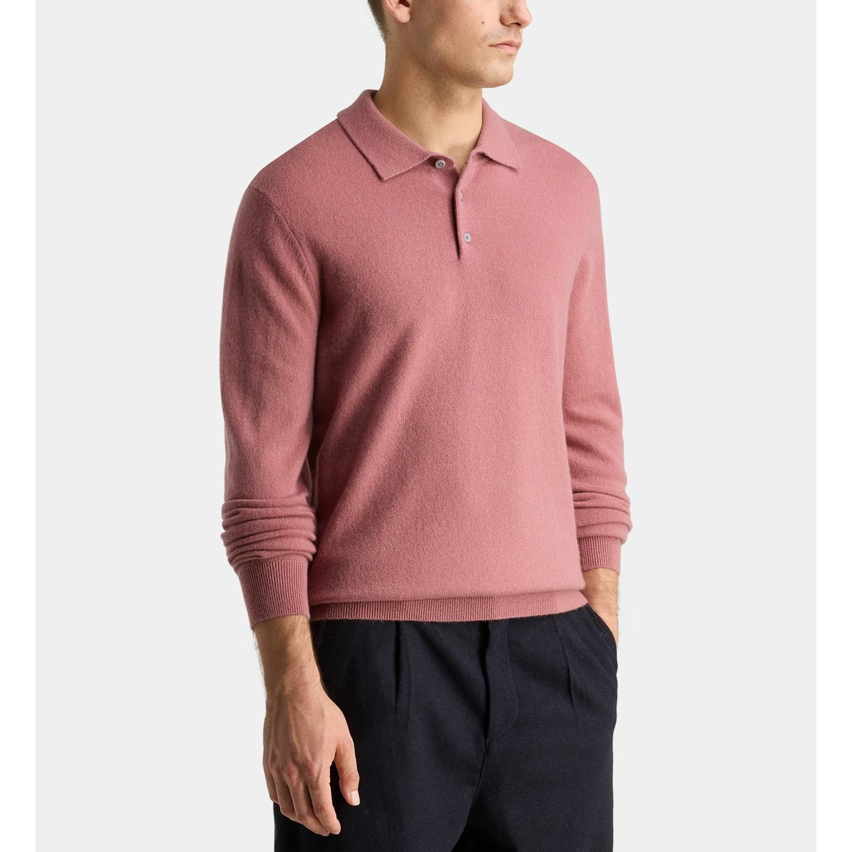 Pull polo napolo cachemire rose poudré, GALERIES LAFAYETTE