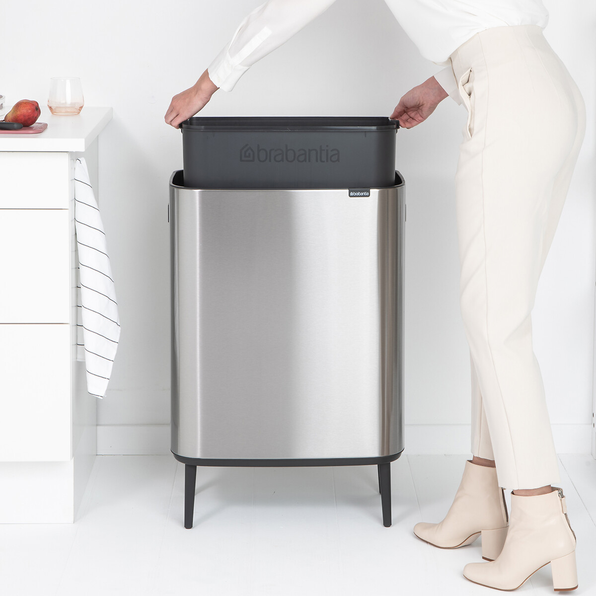Bo Touch Bin Hi, 60L matt stainless steel, BRABANTIA
