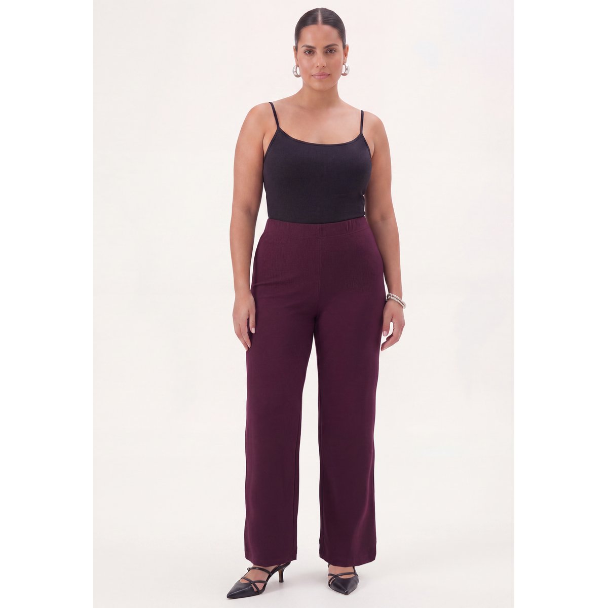 Pantalon Flare Fit violet, YOEK