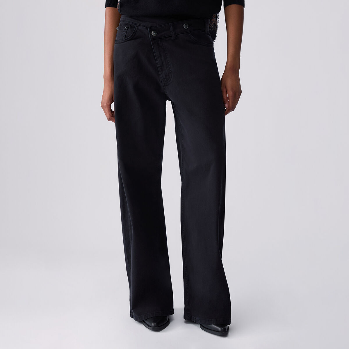 Pantalon droit large noir, LIU JO