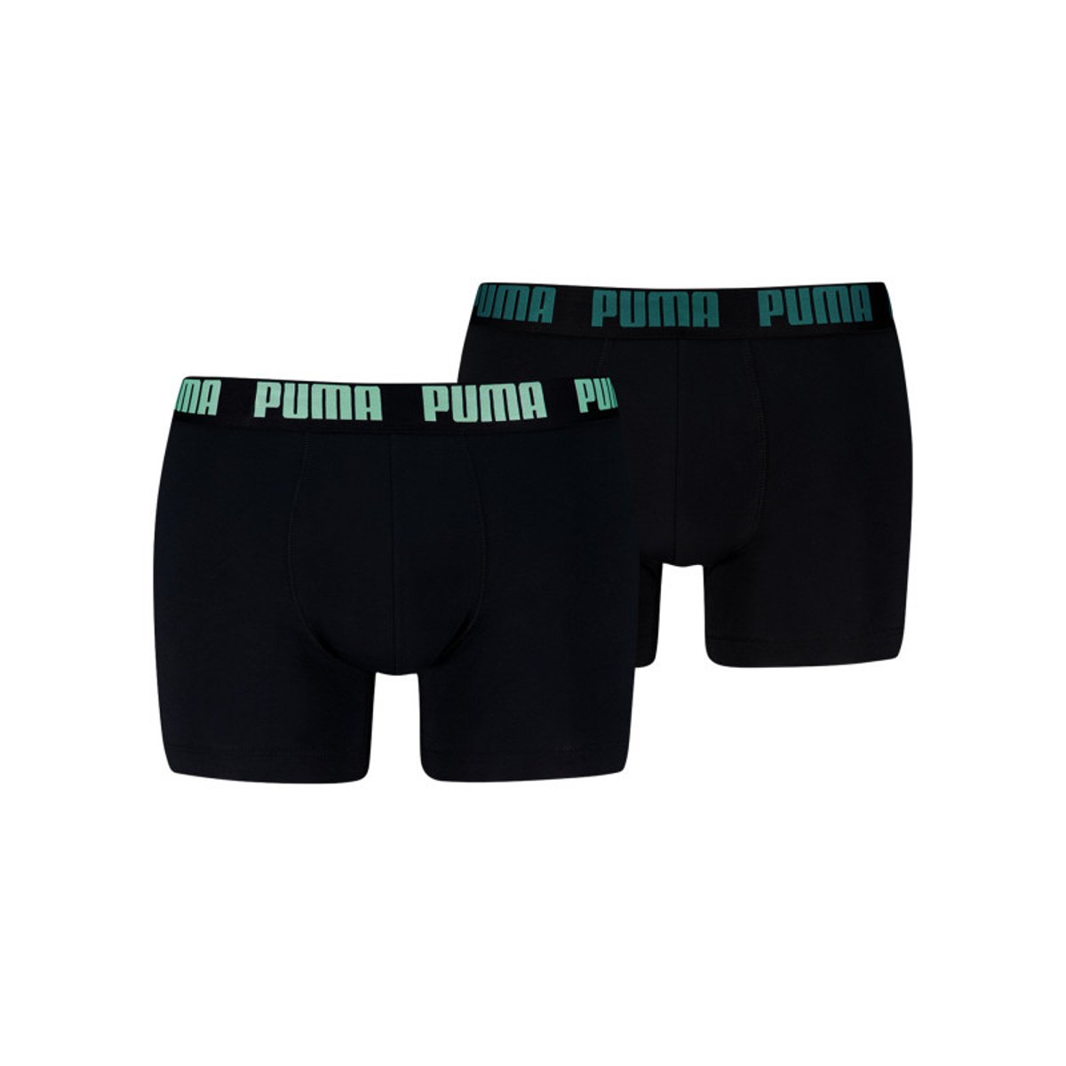 Lot de 2 boxers classiques en coton noirs unis pourvus d'une taille élastiquée noir, PUMA