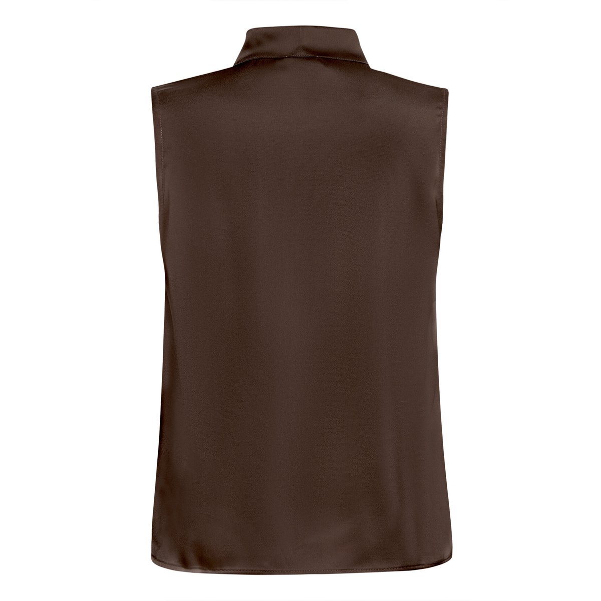 Chemisier lavallière à fentes d'aisance latérales espresso brown, VERA MONT