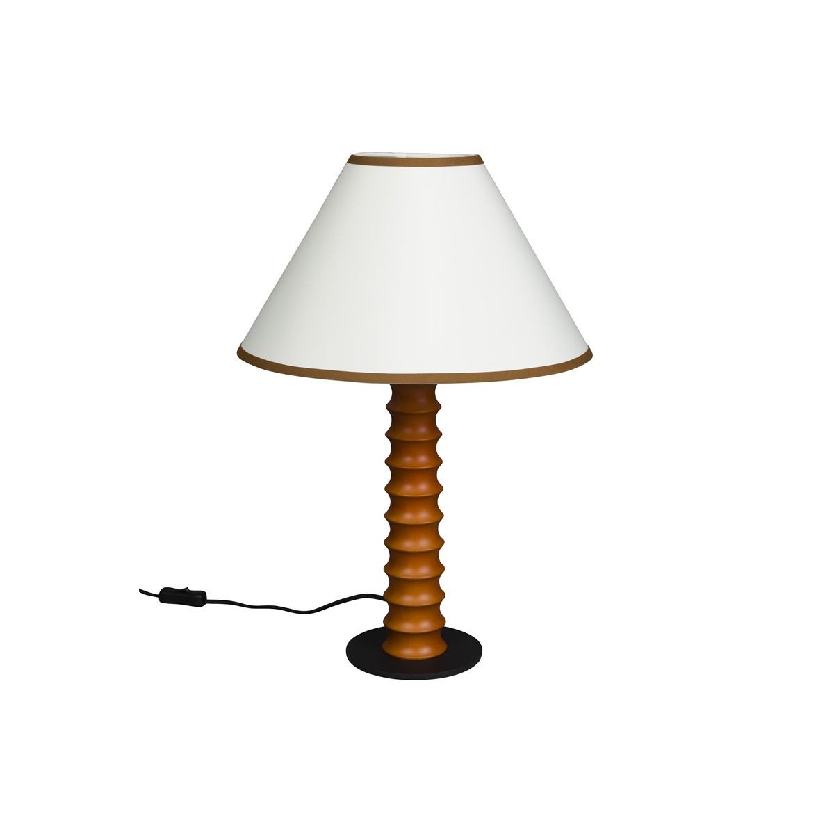 Lampe design en bois bohème marron, DUTCHBONE