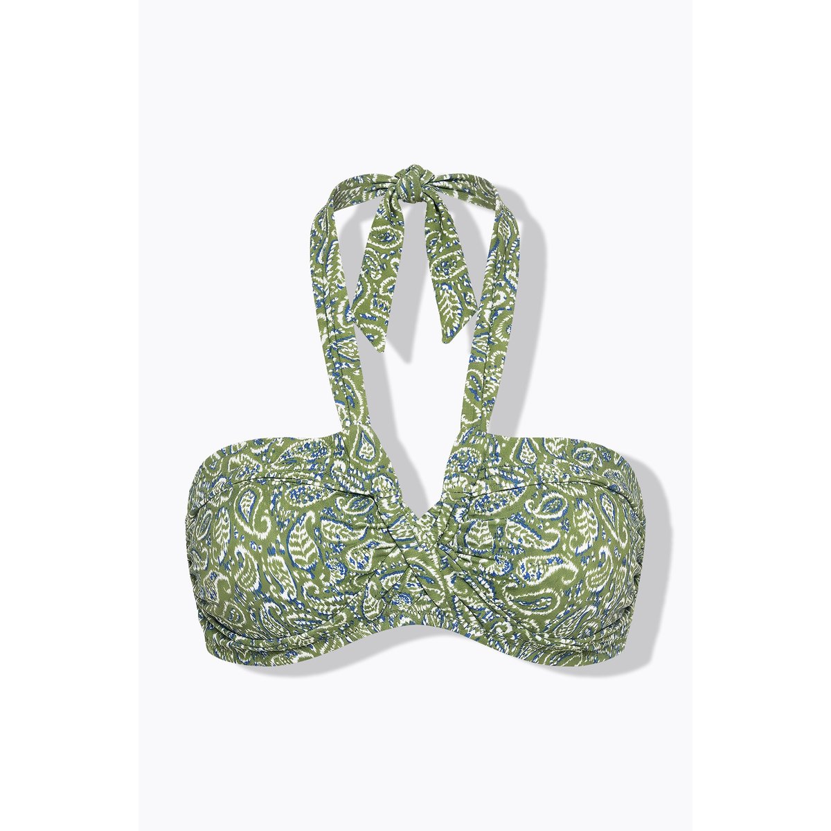 Haut de bikini, imprimé cachemire olive, STUDIO UNTOLD