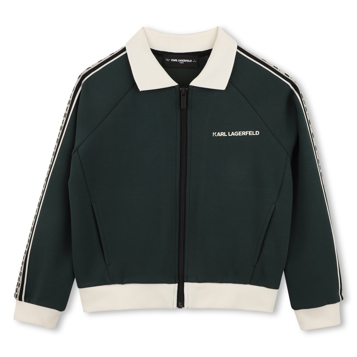 Cardigan de jogging bottle green, KARL LAGERFELD KIDS