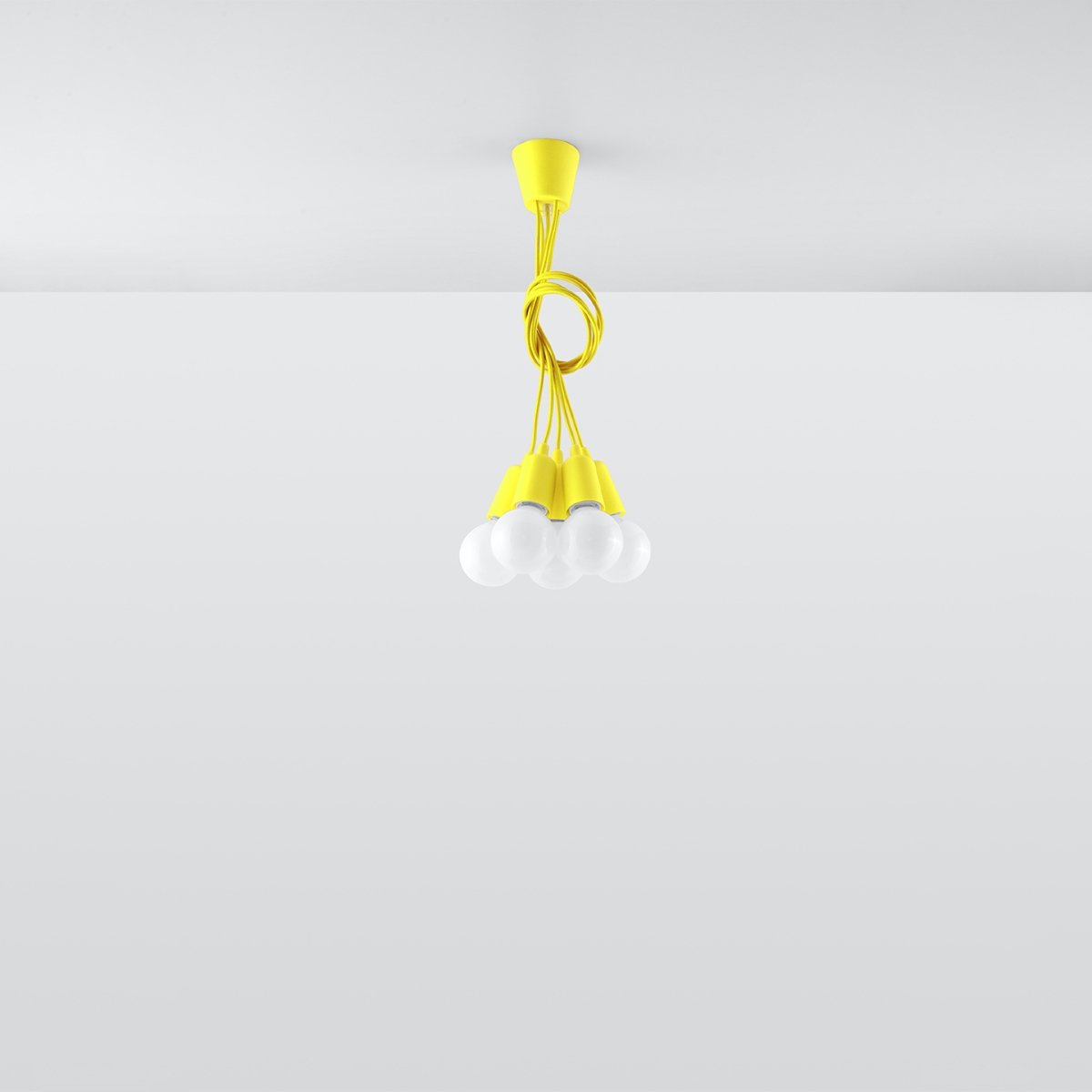 Suspension PVC Jaune E27 5 Diego jaune, EDEN