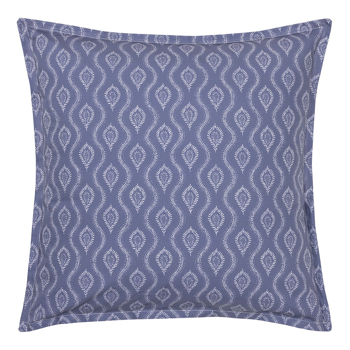 Taie d'oreiller imprimée en percale de coton, HAVELI bleu foncé, ESSIX