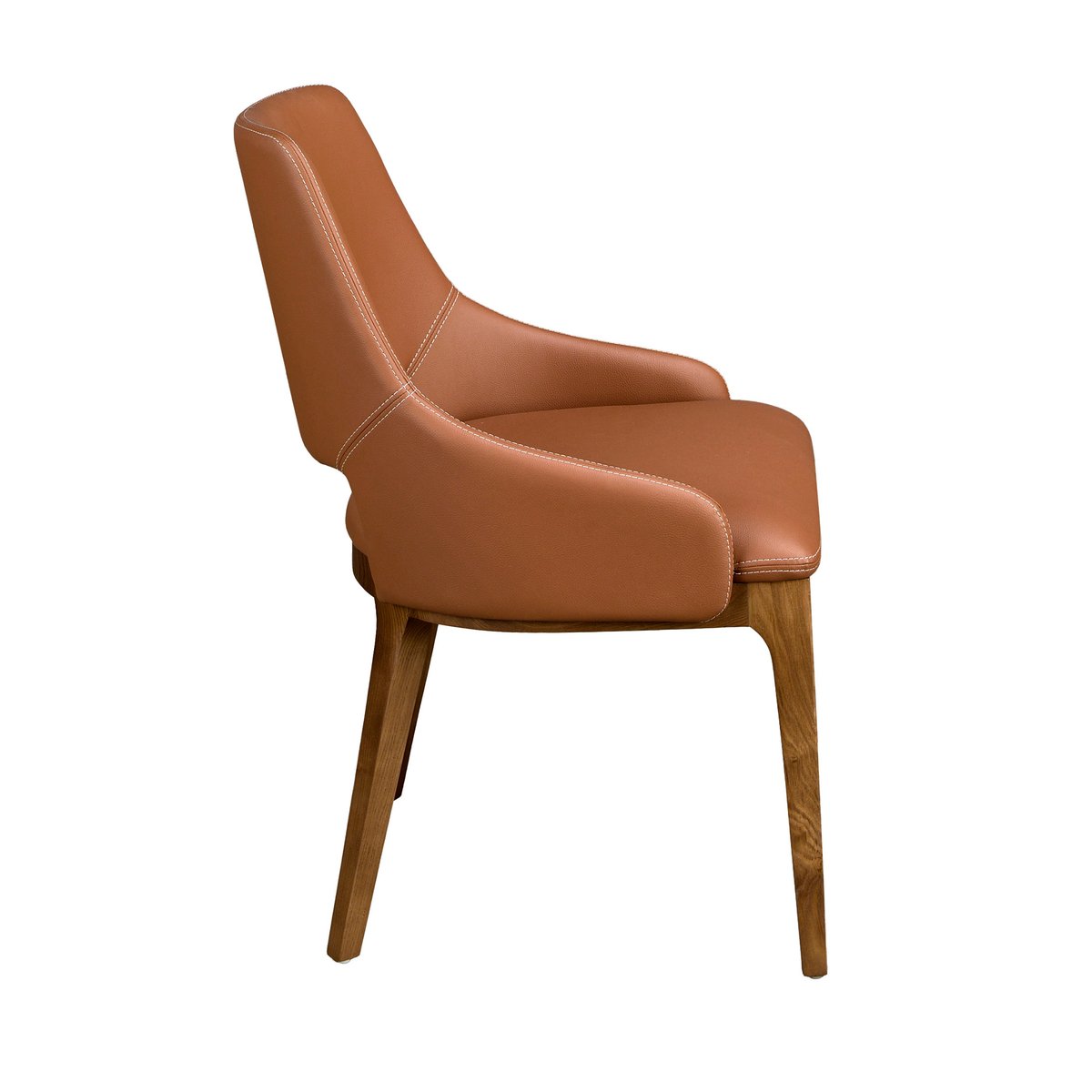 Chaise en similicuir marron | noyer, ANGEL CERDA