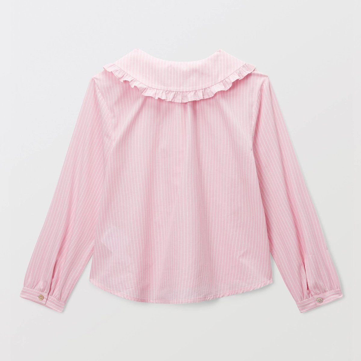 Blouse col claudine rayée en coton lavatere, MONOPRIX
