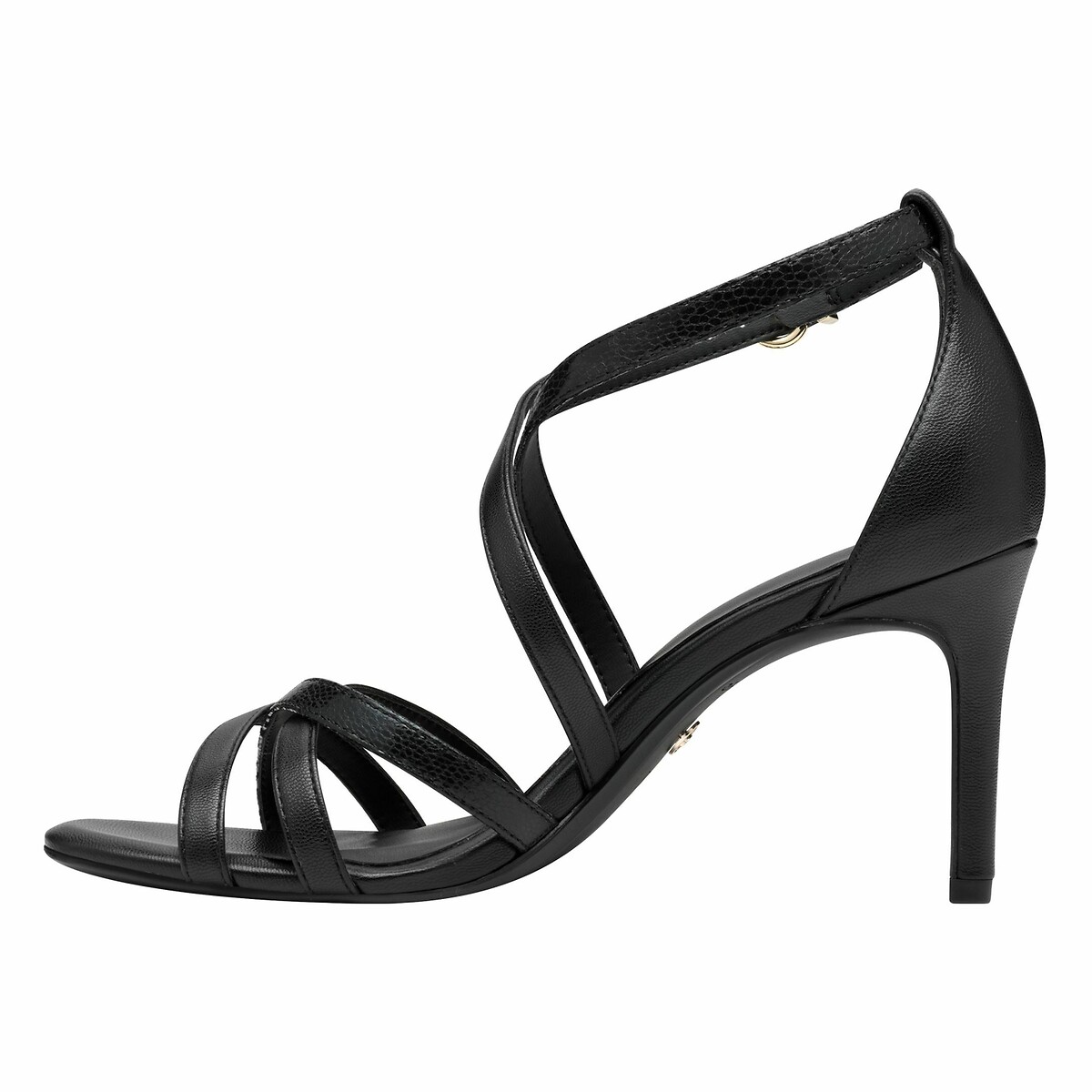 Sandals with Heel and Square Toe black, TAMARIS
