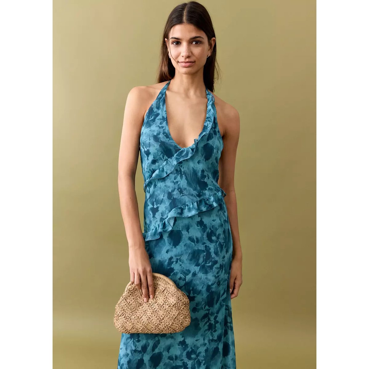 Pochette en fibre naturelle beige, MANGO TEEN