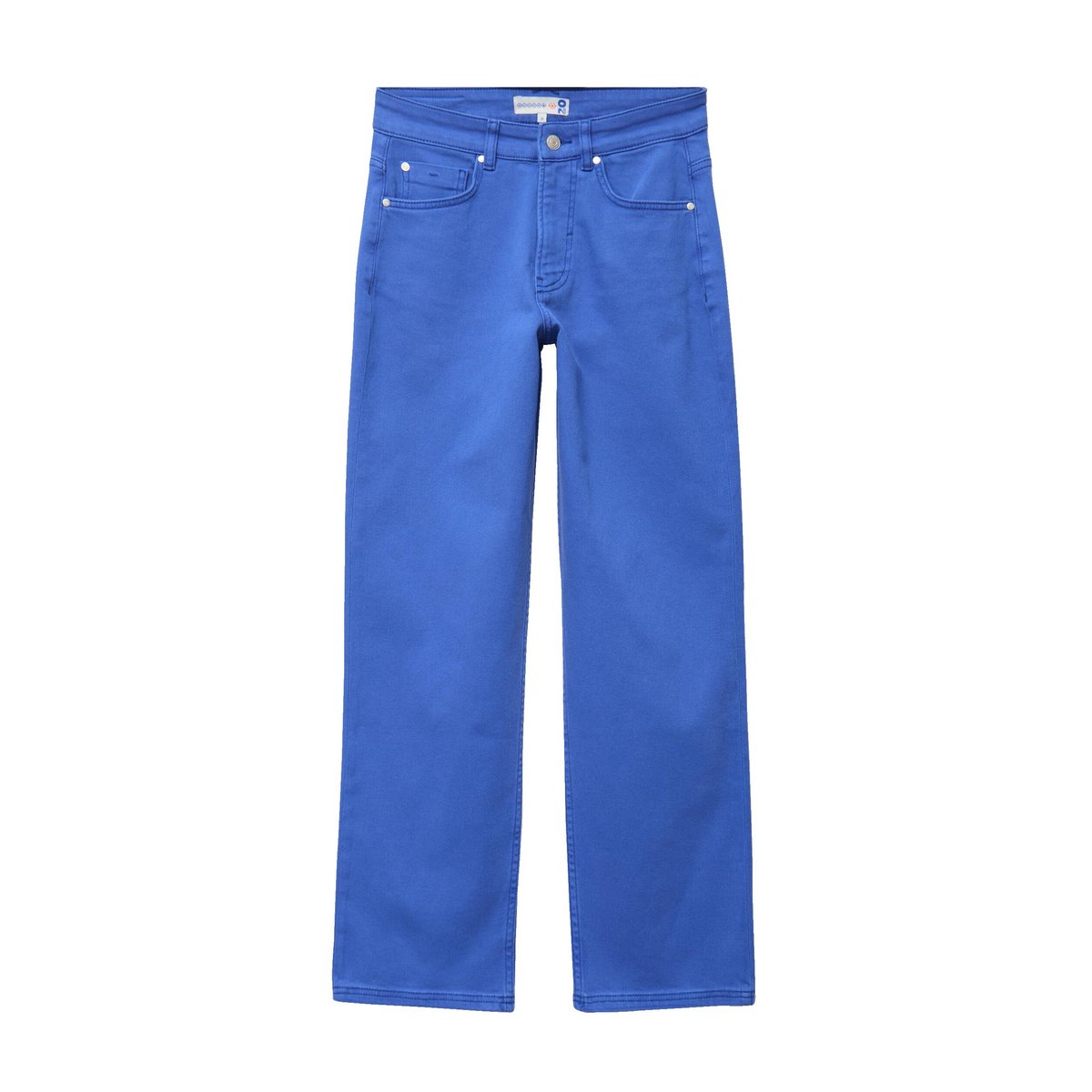 Pantalon straight taille haute bleu electrique, BONOBO
