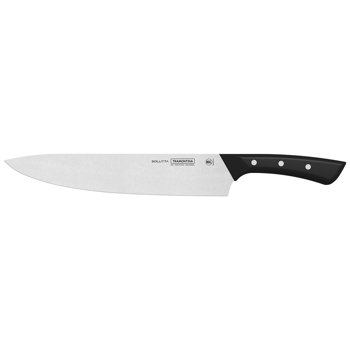 Faca Chef Solutta 10", Tramontina preto , TRAMONTINA