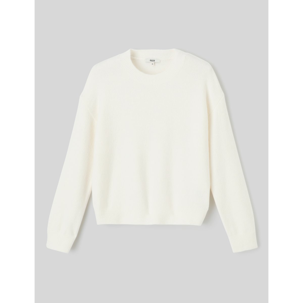 Pull col rond blanc écru, BZB
