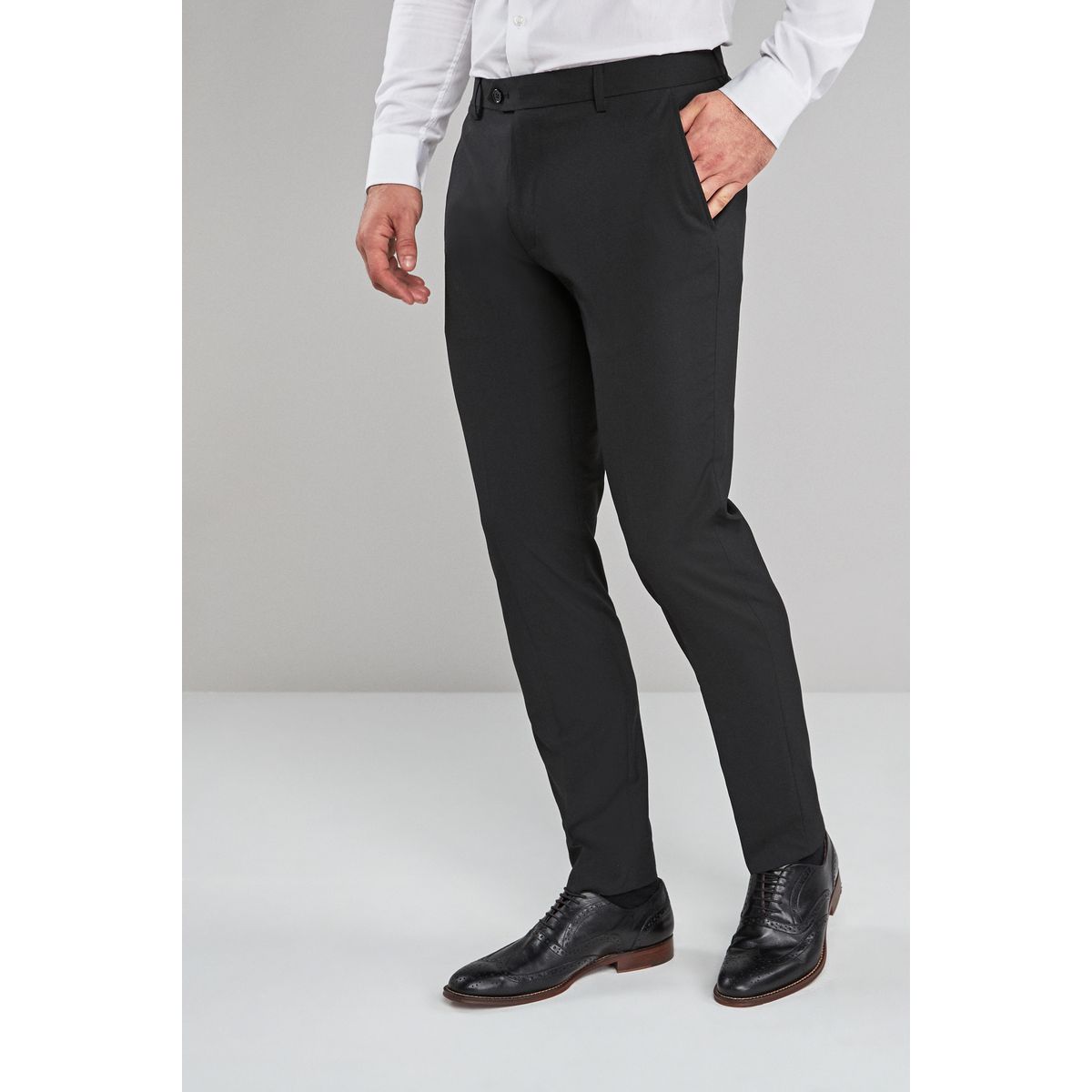 Pantalon habillé stretch noir, NEXT