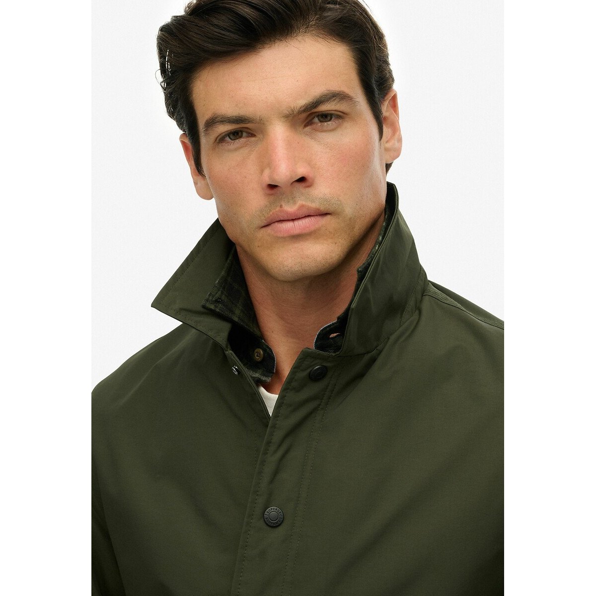 Short Jacket with Zip-Up Fastening olive green, SUPERDRY