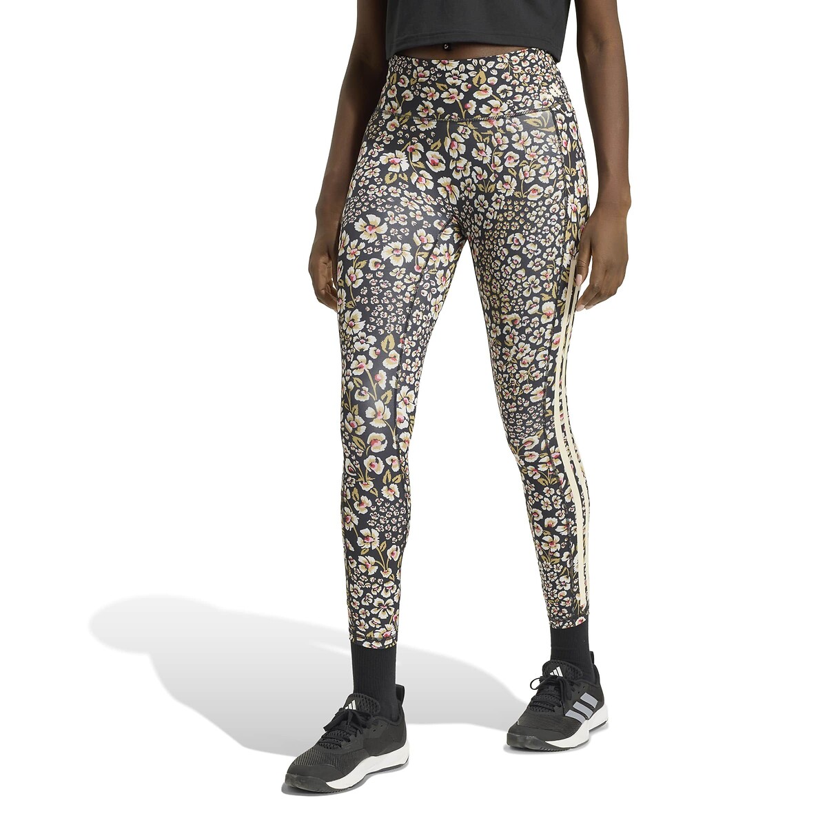 Legging de sport imprimé FARM RIO imprimé noir, adidas Performance