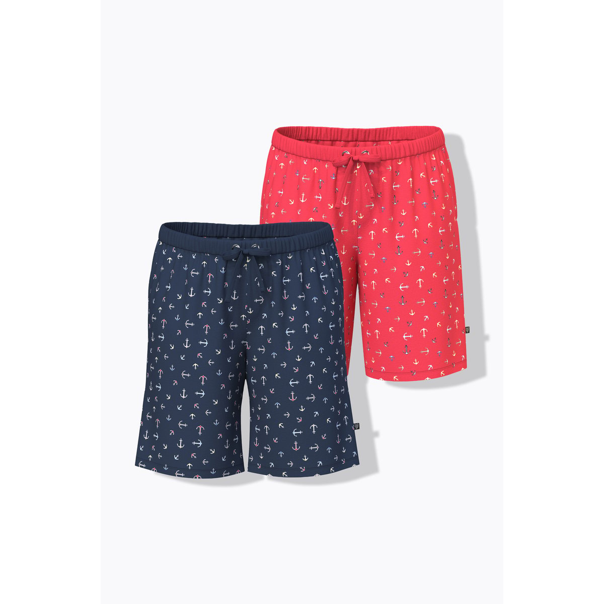 Shorts de pyjama, lot de 2 bleu nuit, ULLA POPKEN
